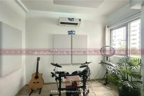 Xử Lý Tiêu Âm Phòng Học Thanh Nhạc 26C Entertainment , Ruby Precinct Tân Phú | Cách Âm Sài Gòn Hà Nội