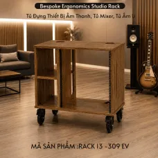 Rack 13 Studio 12U Mixer VQP – Tủ Rack Âm Thanh Di Động Chuyên Nghiệp Cho Phòng Thu