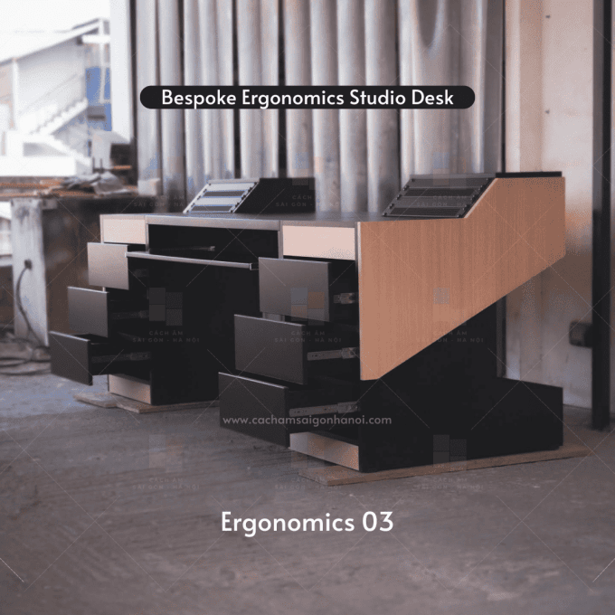 BÀN PHÒNG THU SDESK - Ergonomics 03