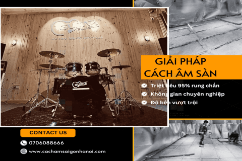 Giải Pháp Cách Âm Chống Rung Sàn Floating Floor Cho Guitar Plus Tại COMPLEX 01 – 167 Tây Sơn, Hà Nội
