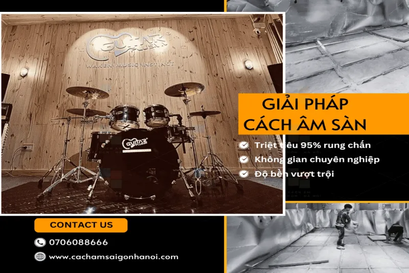 Giải Pháp Cách Âm Chống Rung Sàn Floating Floor Cho Guitar Plus Tại COMPLEX 01 – 167 Tây Sơn, Hà Nội