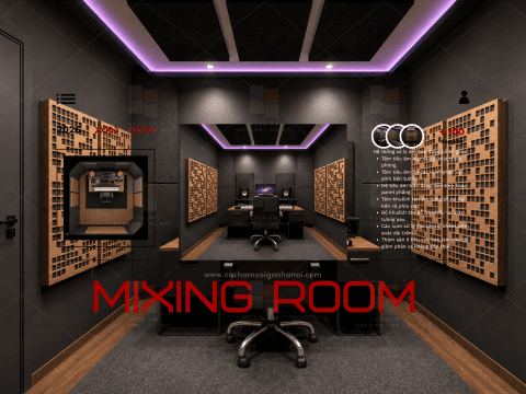 Thiết Kế Phòng Thu Âm Tại Thanh Trì – Music Production Studio Kết Hợp Mixing Room Chuyên Nghiệp