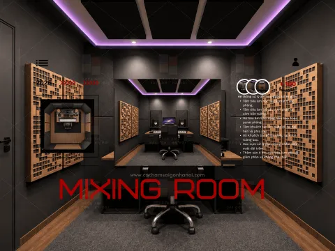 Thiết Kế Phòng Thu Âm Tại Thanh Trì – Music Production Studio Kết Hợp Mixing Room Chuyên Nghiệp