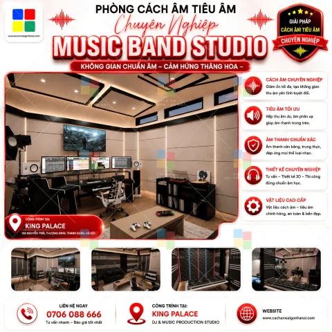 Thiết Kế Thi Công Tiêu Âm DJ & Music Production Studio King Palace – Đỉnh Cao Công Nghệ Âm Thanh
