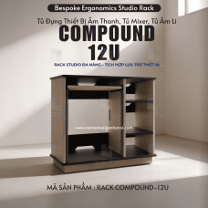 RACK COMPOUND-12U – Tủ Rack Studio Đa Năng, Tủ Mixer & Tủ Thiết Bị Âm Thanh