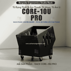 RACK CORE-10U PRO – Tủ Rack Studio 10U Chuẩn 19 Inch, Mặt Nghiêng Chuyên Nghiệp