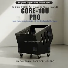 RACK CORE-10U PRO – Tủ Rack Studio 10U Chuẩn 19 Inch, Mặt Nghiêng Chuyên Nghiệp