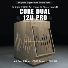 CORE DUAL 12U PRO – Tủ Rack Studio Kép 24U (12U + 12U) Cho Thiết Bị Âm Thanh