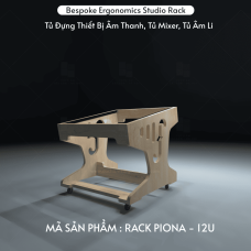 RACK PIONA – 12U | Studio Console Rack Bespoke Cho Thiết Bị Âm Thanh