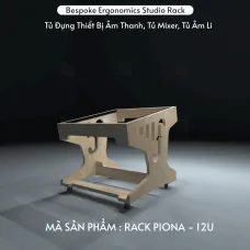 RACK PIONA – 12U | Studio Console Rack Bespoke Cho Thiết Bị Âm Thanh