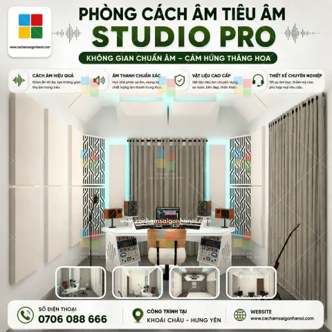 Thiết Kế Thi Công Tiêu Âm Music Band Studio Khoái Châu - Hưng Yên – Chuẩn Âm Đẳng Cấp