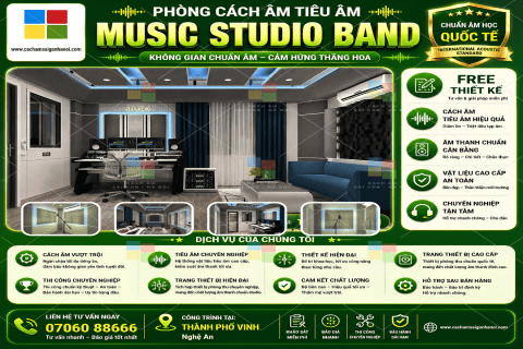 Thiết Kế Thi Công Tiêu Âm Music Band Studio Thành Phố Vinh – Đỉnh Cao Âm Học Chuyên Nghiệp
