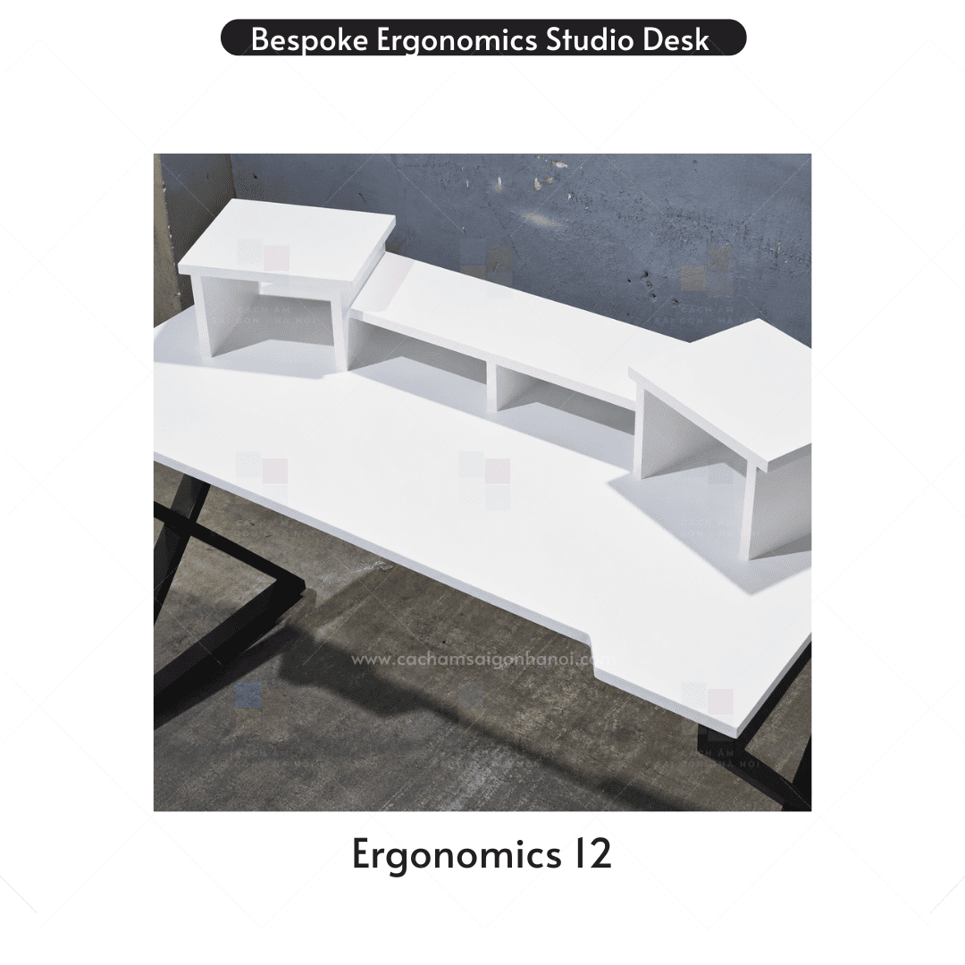 Kệ màn hình và loa kiểm âm trên bàn phòng thu Ergonomics 12