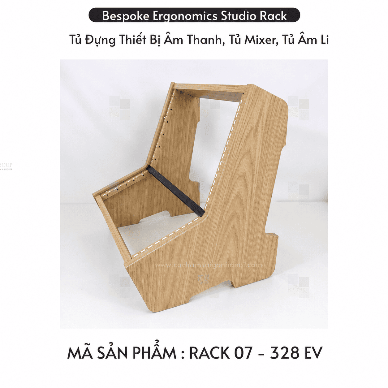 Rack 07 màu 328EV audio rack cabinet dành cho phòng thu chuyên nghiệp