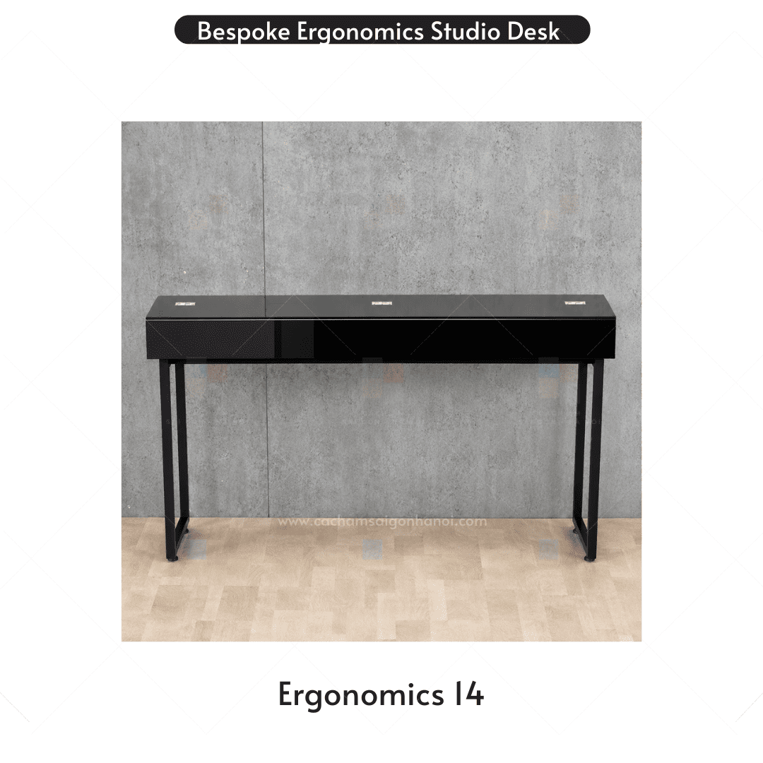 Mặt trước bàn piano điện Ergonomics 14 sang trọng