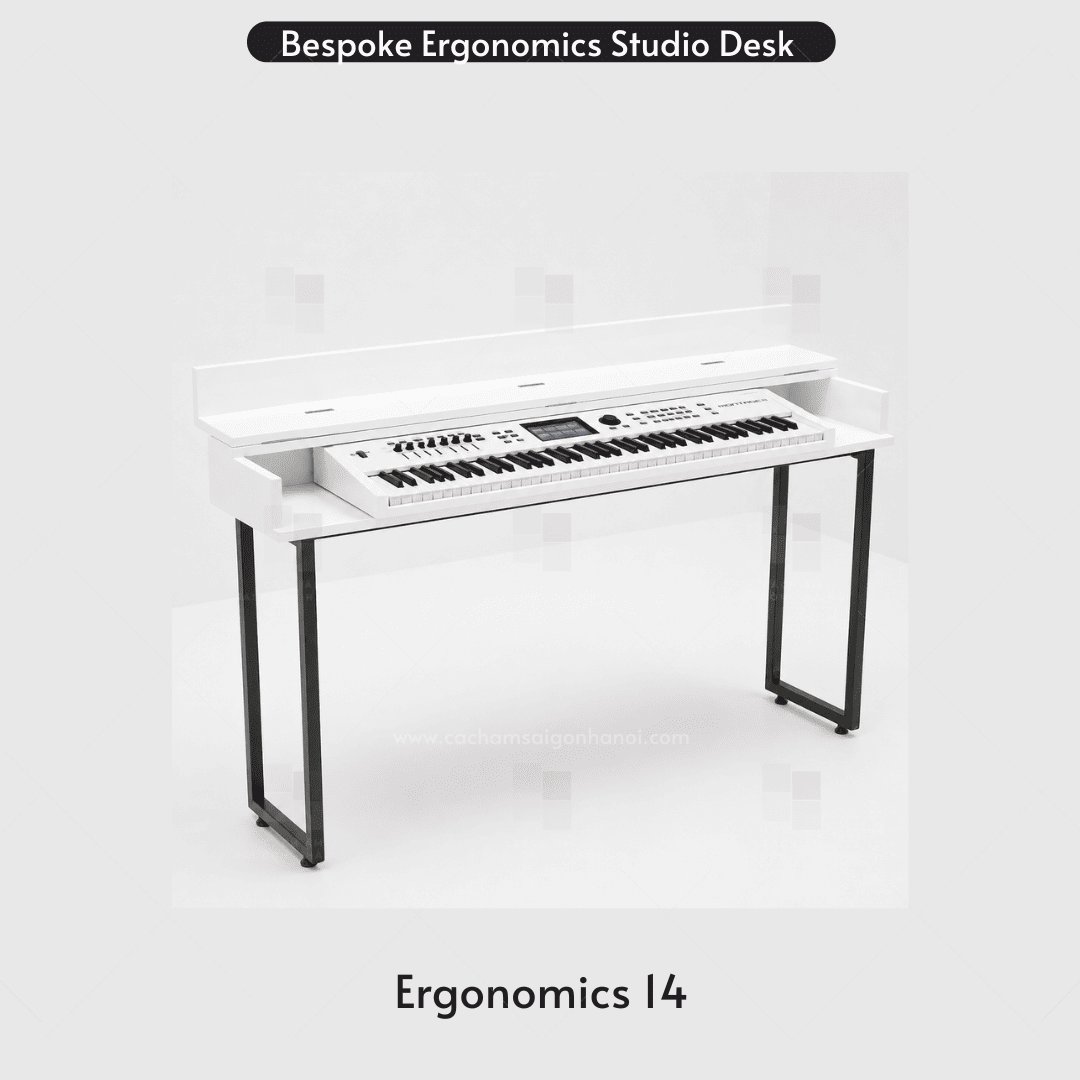 Giá đỡ đàn piano điện Ergonomics 14 màu trắng hiện đại