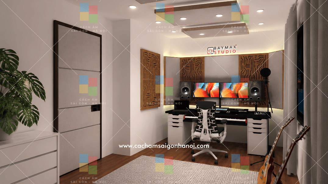 Thiết kế nội thất Home Recording Studio tại Hà Đông với cách âm và tiêu âm hiện đại