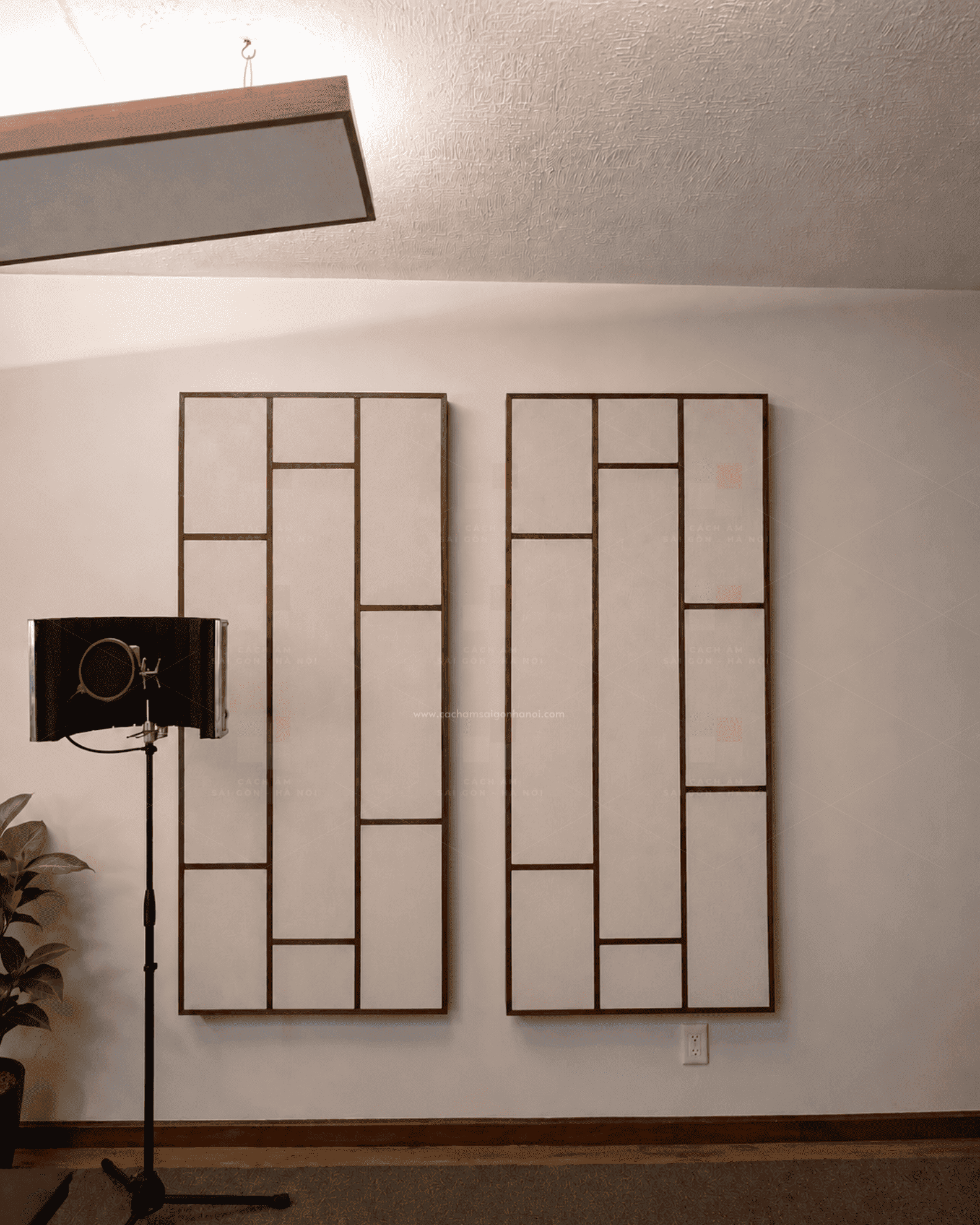 Panel tiêu âm bọc vải khung gỗ trong Home Studio