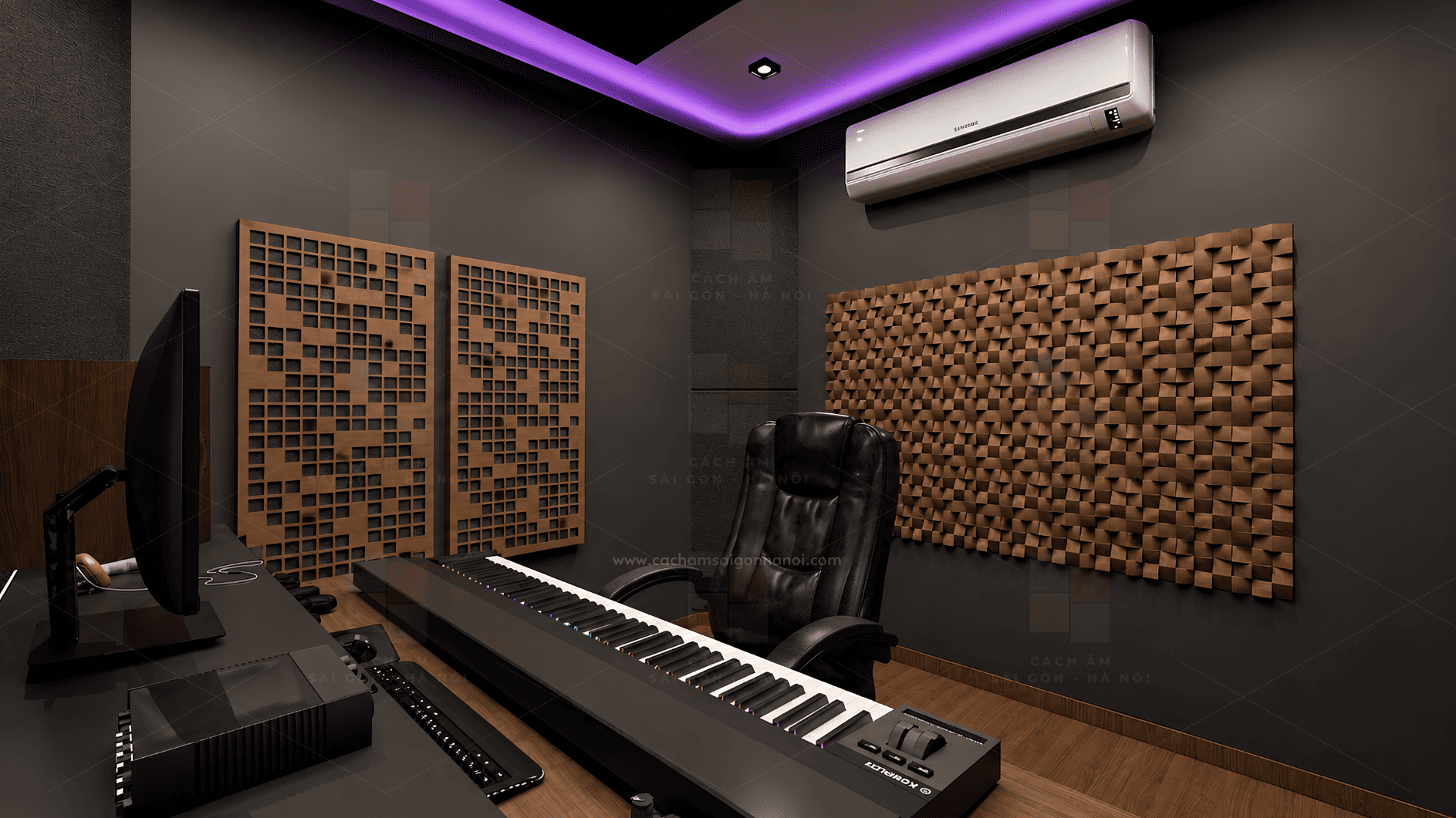Music Production Studio tại Thanh Trì với đàn MIDI và bàn thiết bị chuyên nghiệp