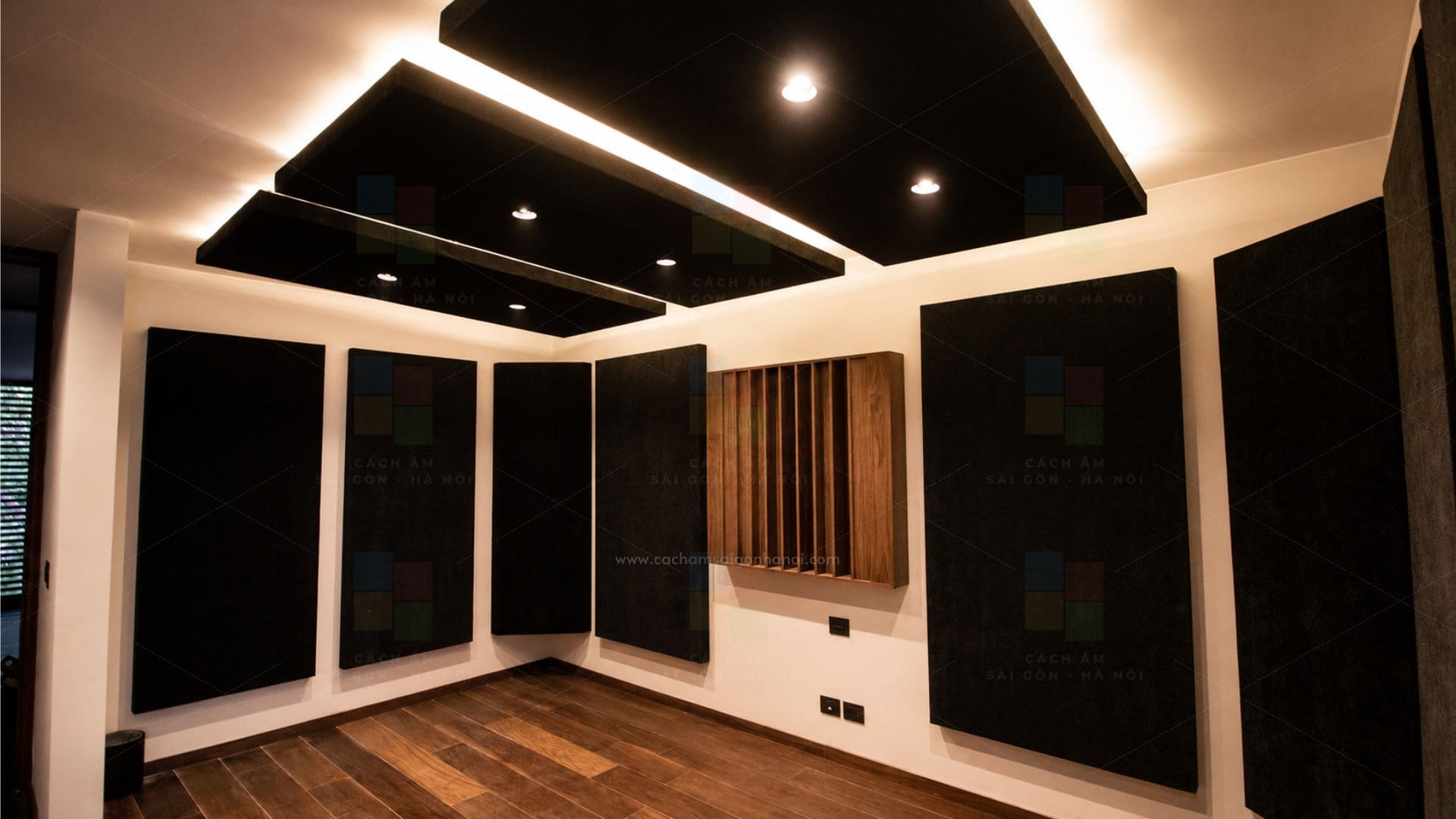 Hệ thống Bass Trap xử lý góc phòng trong Mixing & Mastering Studio tại Văn Quán Hà Đông