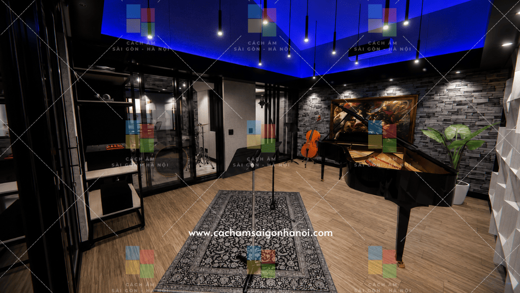 Live Room thu âm nhạc cụ và vocal tại Music Band Studio Mỹ Đình Hà Nội