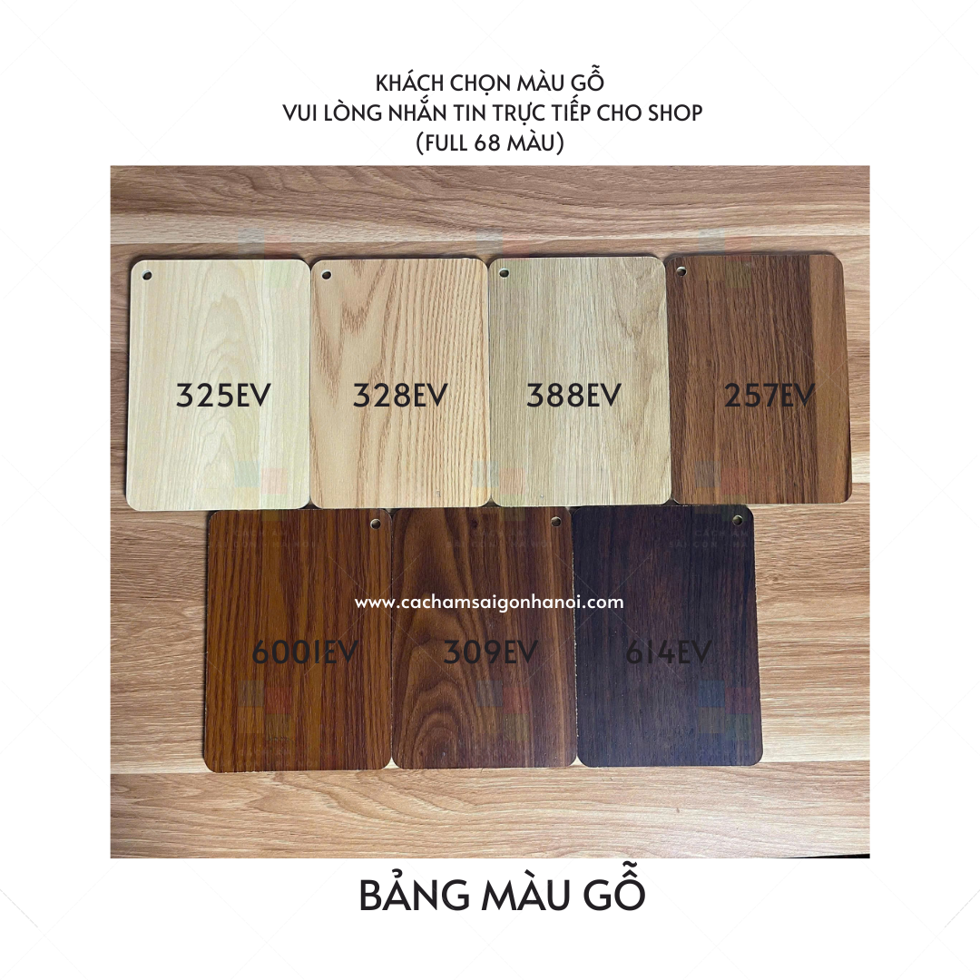 Bảng màu gỗ tùy chọn cho tủ rack studio RACK 15