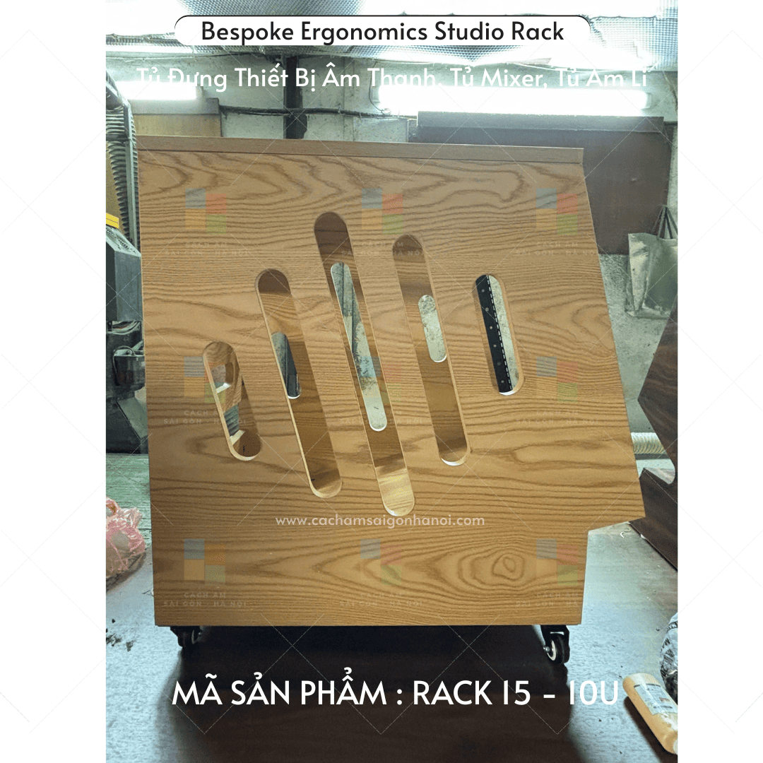 Tủ rack gỗ RACK 15 10U thành phẩm thực tế