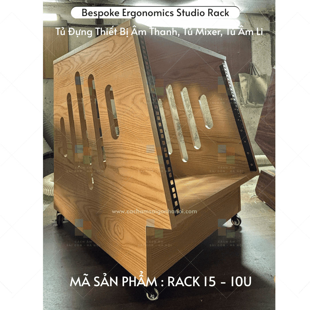 Khe thông gió tủ rack studio RACK 15 10U