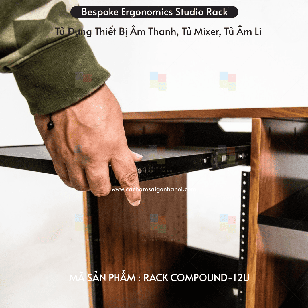 Ngăn kéo trượt của tủ rack studio COMPOUND-12U