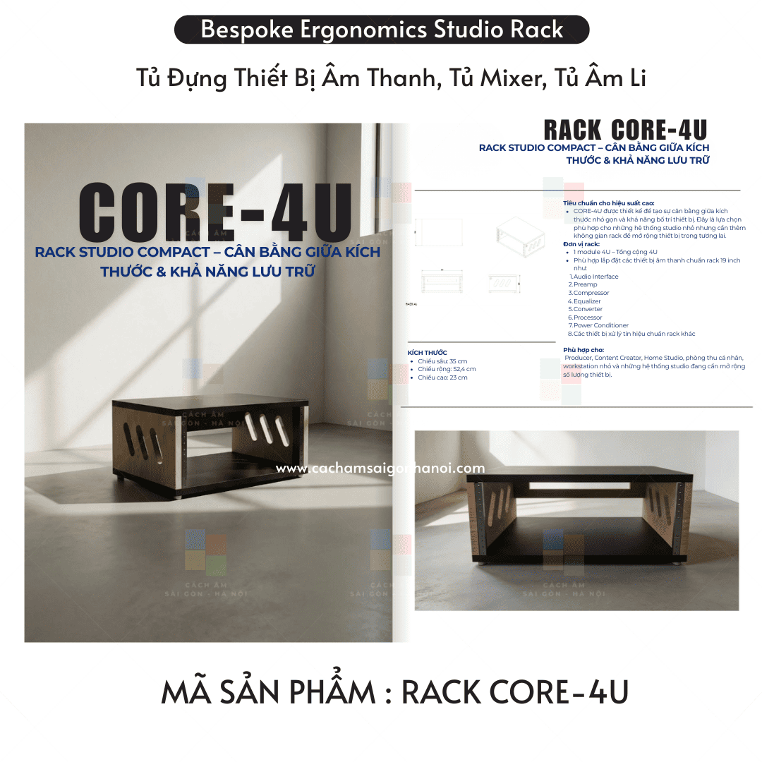 Thông số kích thước RACK CORE-4U 4U chuẩn 19 inch