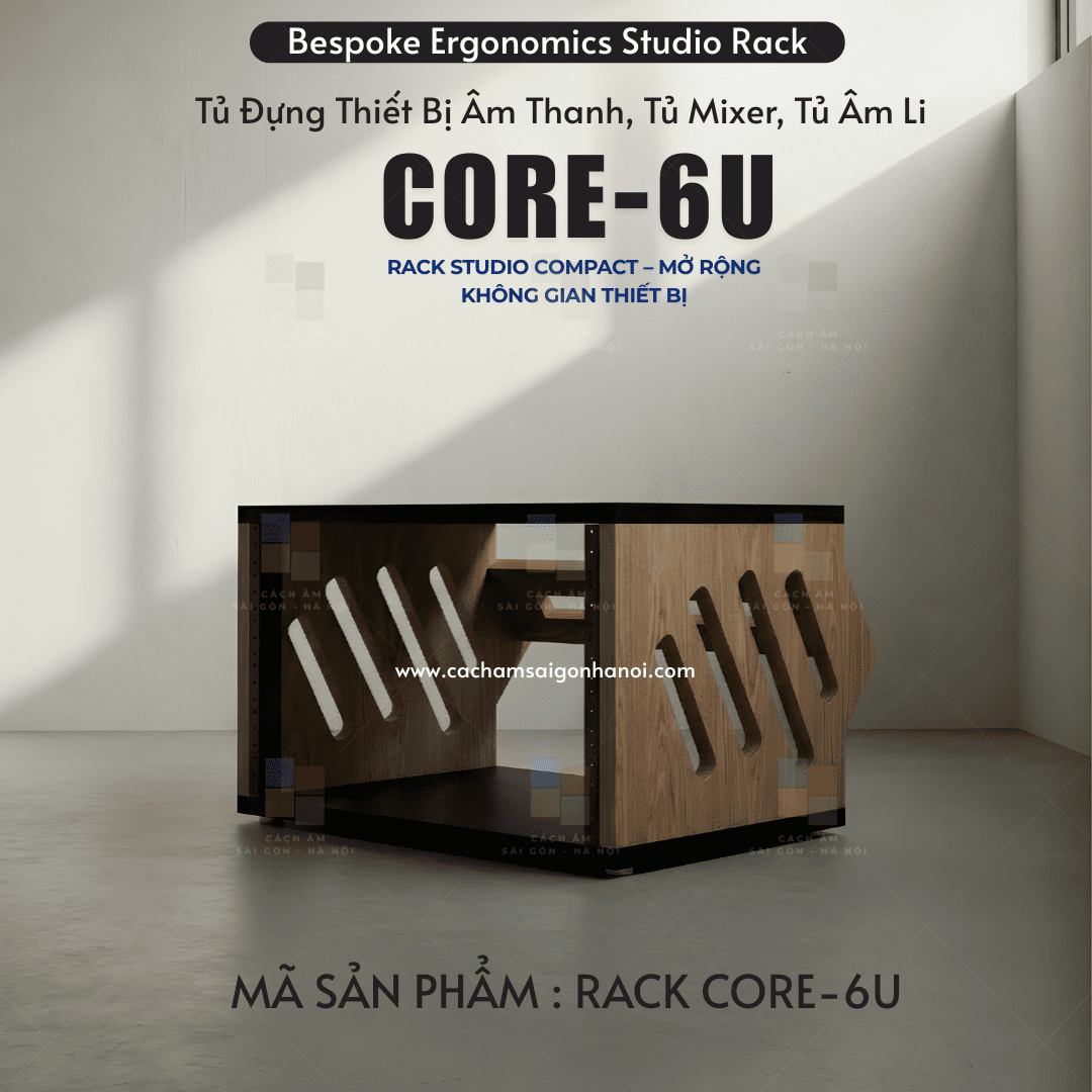 RACK CORE-6U tủ rack studio 6U chuẩn 19 inch