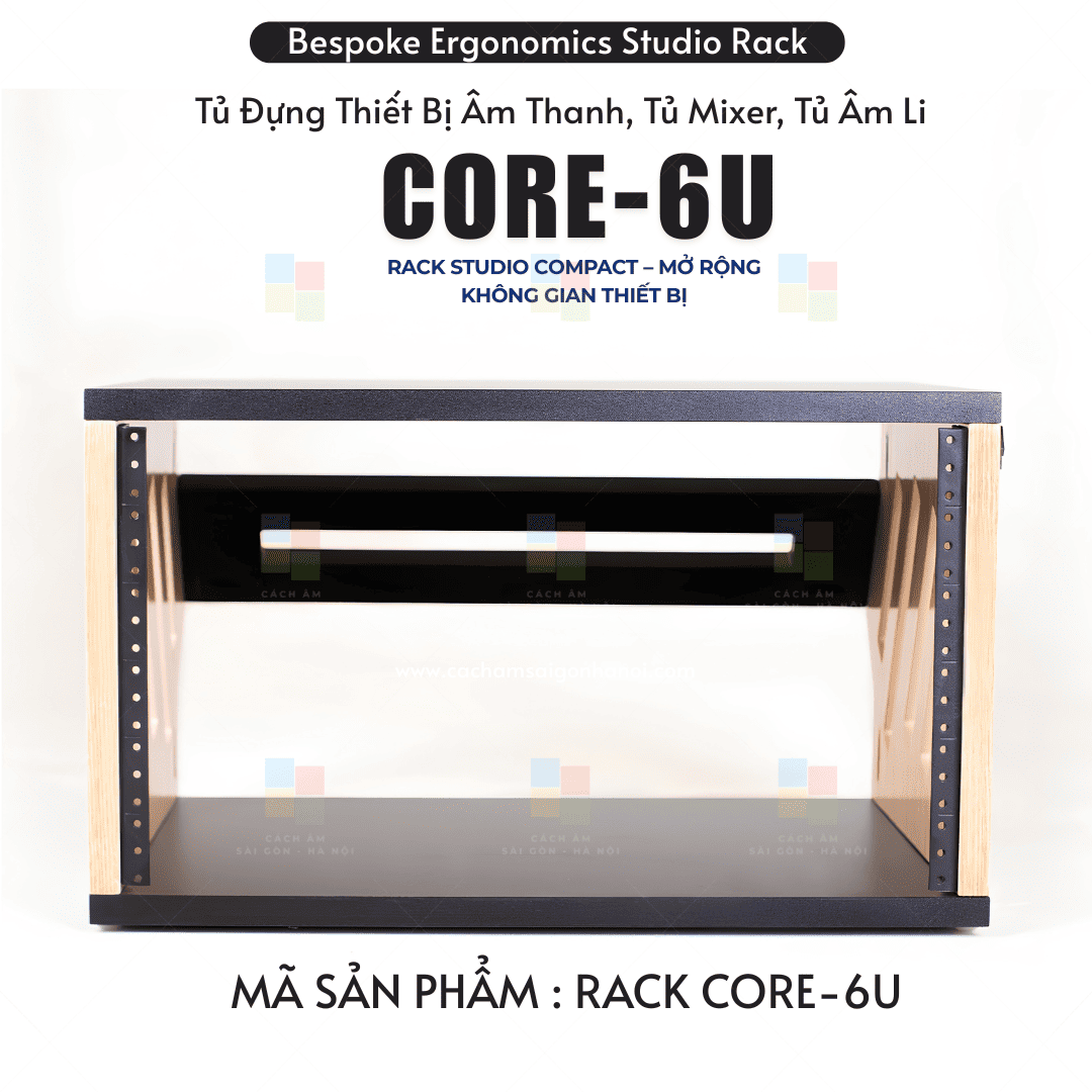 Tủ rack 19 inch CORE-6U cho phòng thu