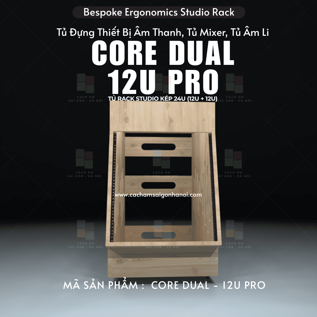 CORE DUAL 12U PRO tủ rack studio kép 24U