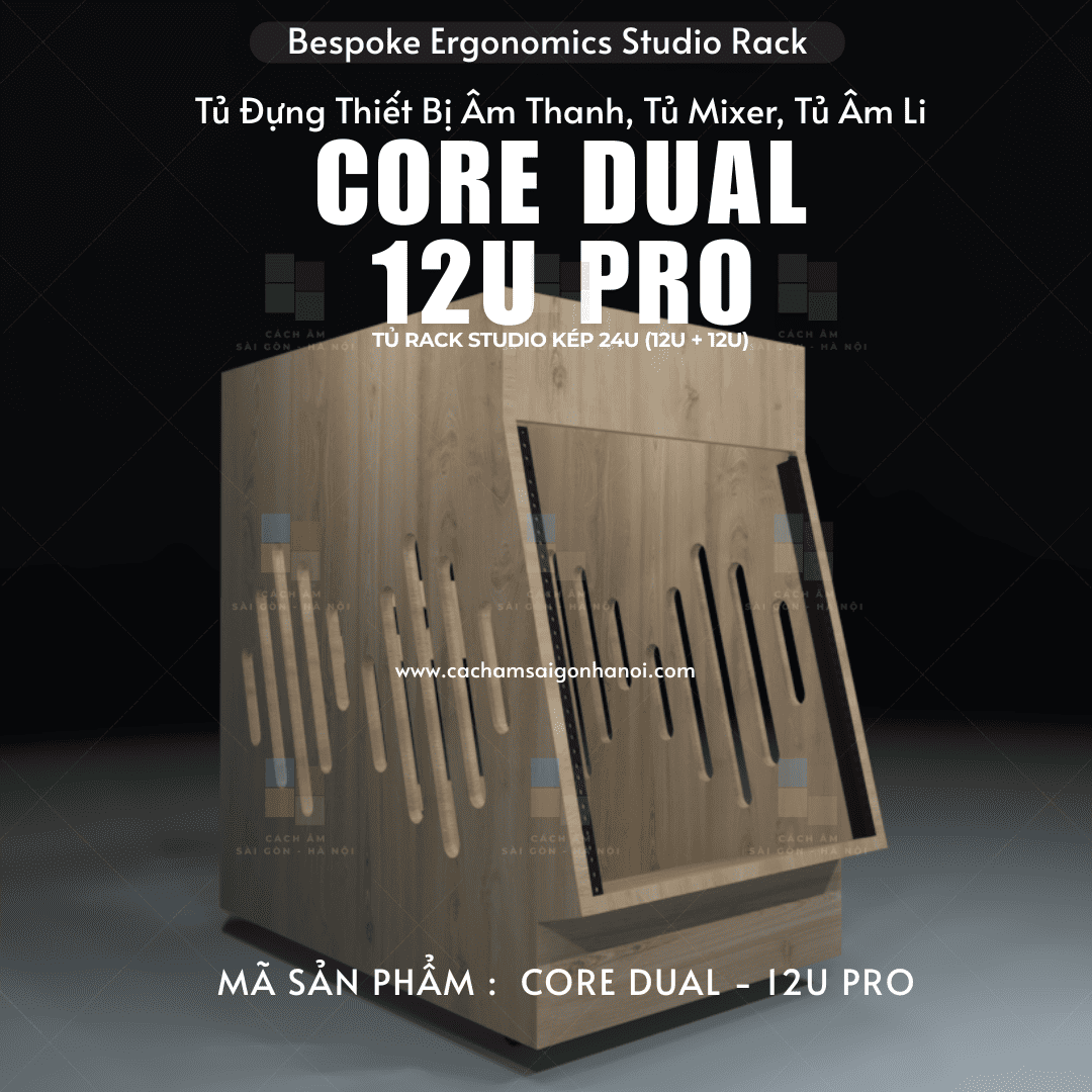 CORE DUAL 12U PRO tủ rack studio kép 24U