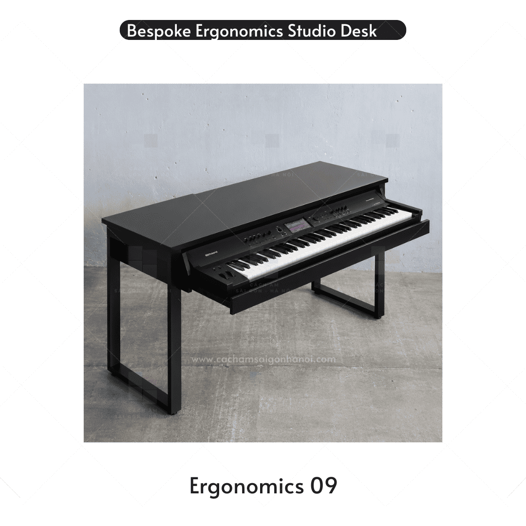 Bàn Producer Desk Ergonomics 09 tối ưu không gian làm nhạc, mixing và mastering trong phòng thu âm