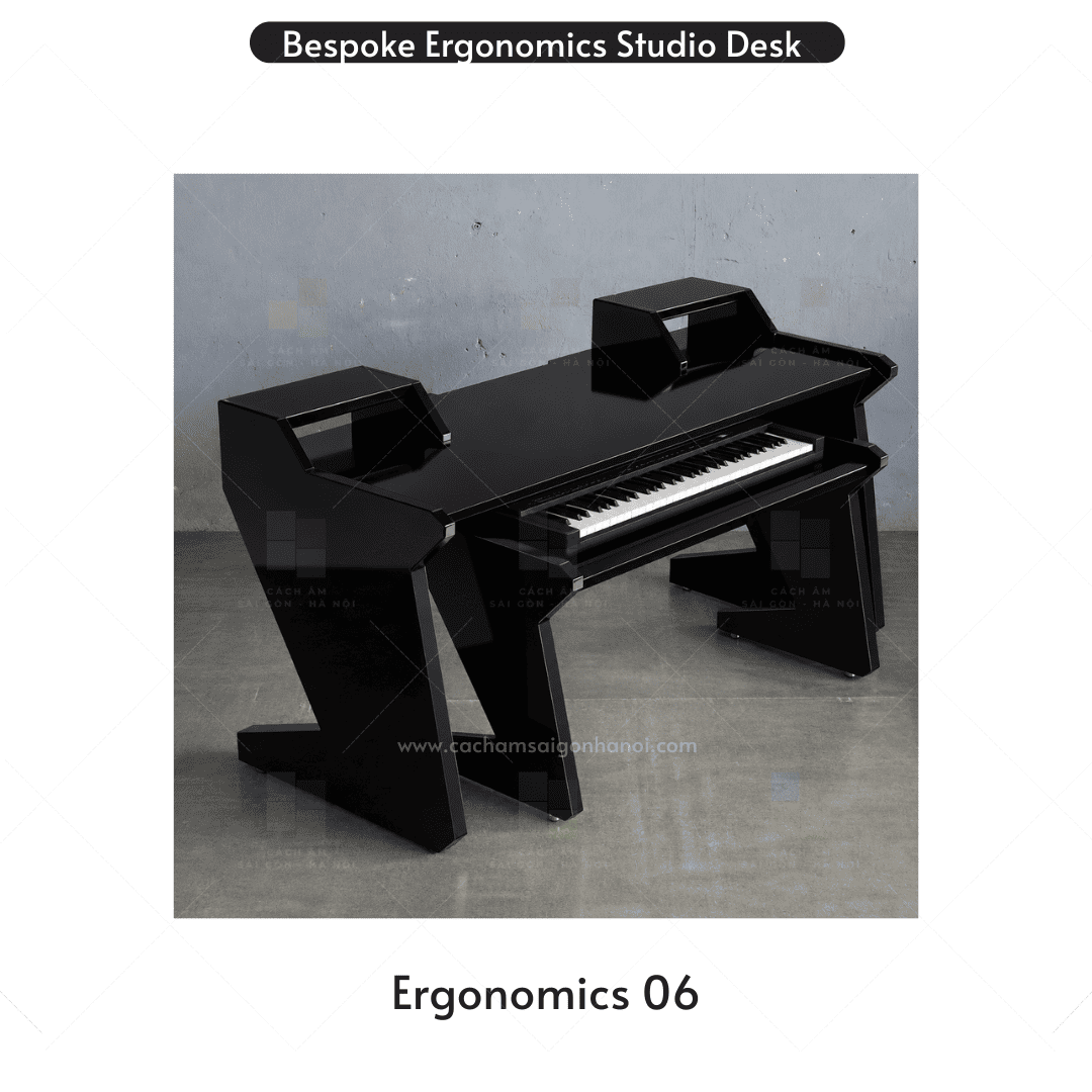 Bàn phòng thu âm chuyên nghiệp Ergonomics 06 màu đen