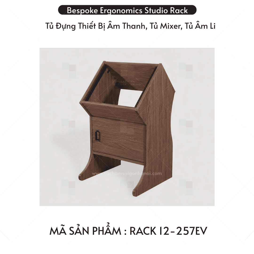 Rack 12U 257EV tủ rack âm thanh chuyên nghiệp Cách Âm Sài Gòn Hà Nội