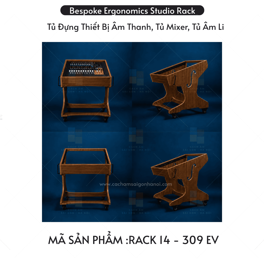 Rack 14 Studio 12U màu 309EV rack thiết bị âm thanh phòng thu