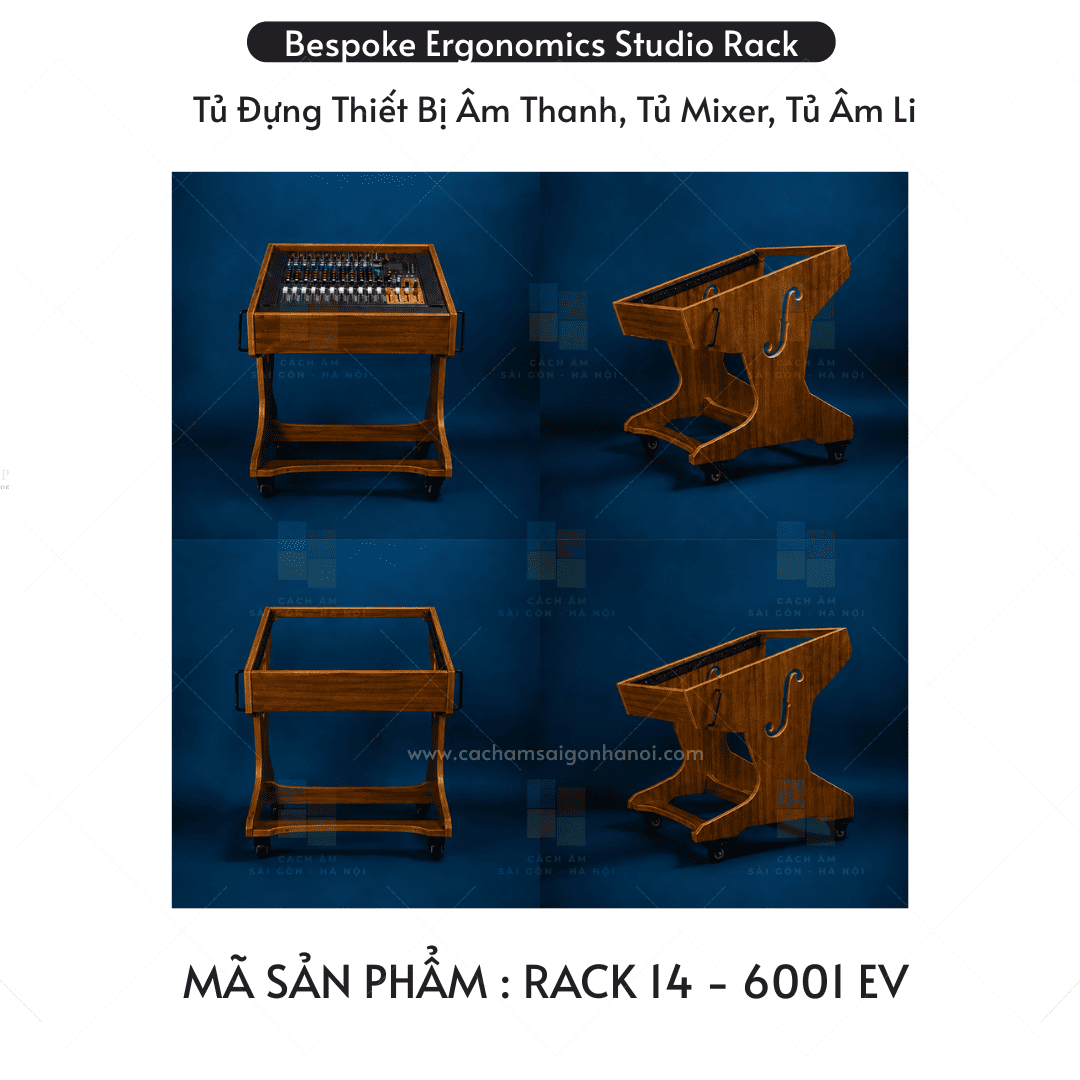 Rack 14 Studio 12U màu 6001EV bàn rack mixer studio cao cấp