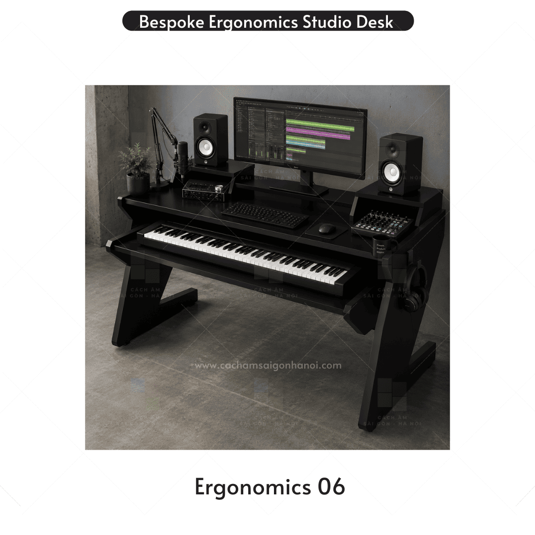 Bàn Music Production Ergonomics 06 thiết kế hiện đại