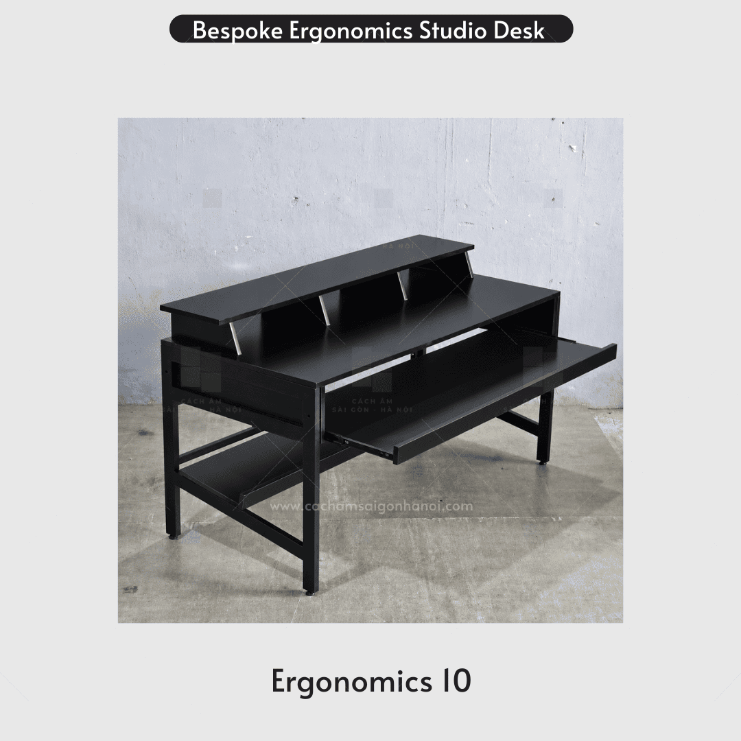 Kệ màn hình kiểm âm trên bàn phòng thu âm Ergonomics 10 chuyên nghiệp