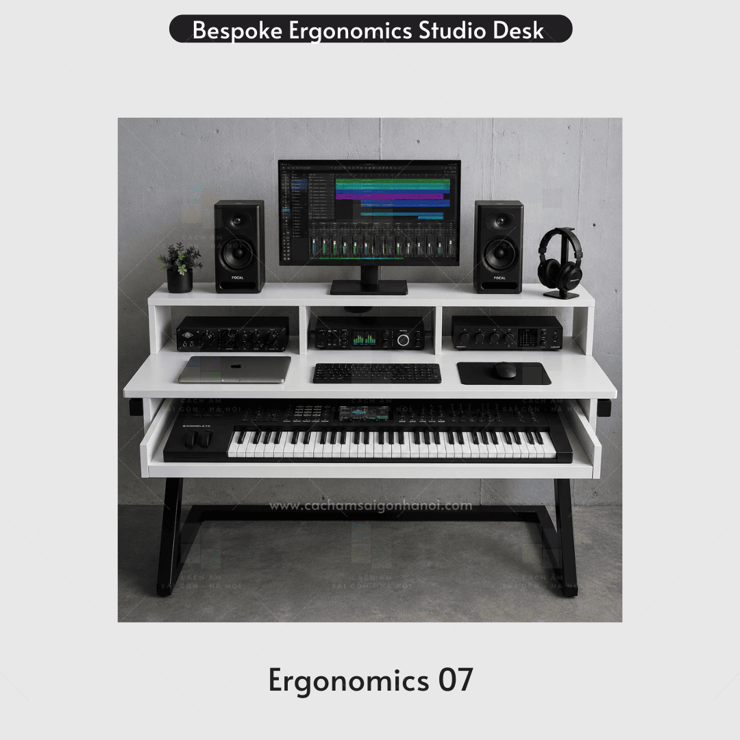Bàn phòng thu âm chuyên nghiệp Ergonomics 07 cho Home Studio